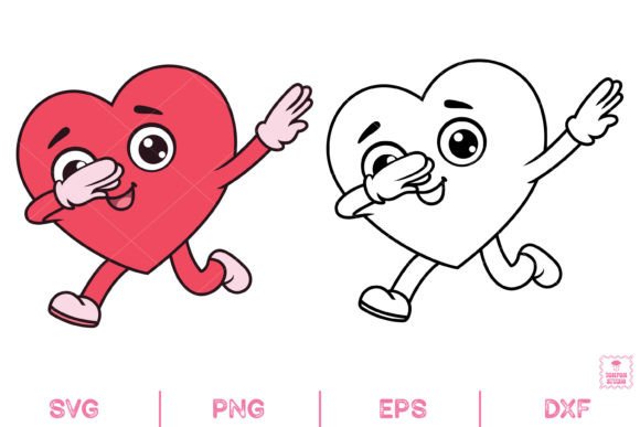 Dabbing Heart for Valentine's Day