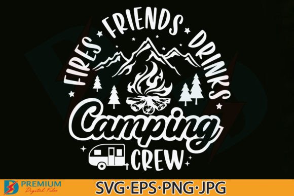 Funny Friends Camping Crew SVG, Camp PNG