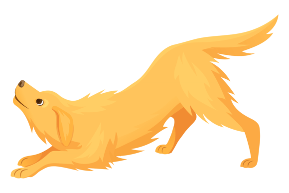 Playful Dog Character: A Golden Retriever Design for Lively Embroidery Projects