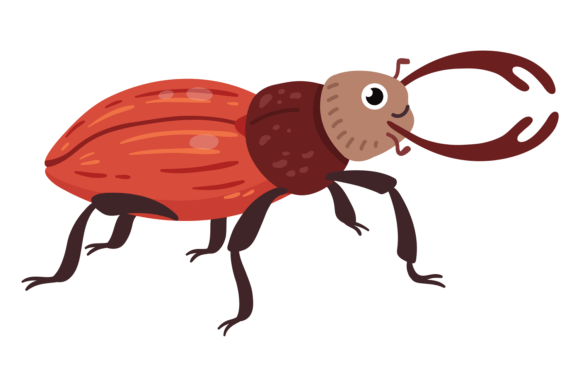 Stag Beetle Character: A Playful Touch for Embroidery Projects